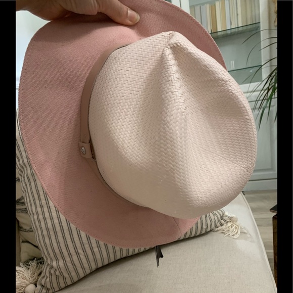 rag & bone Floppy Brim Straw & Canvas Fedora Hat main image 4